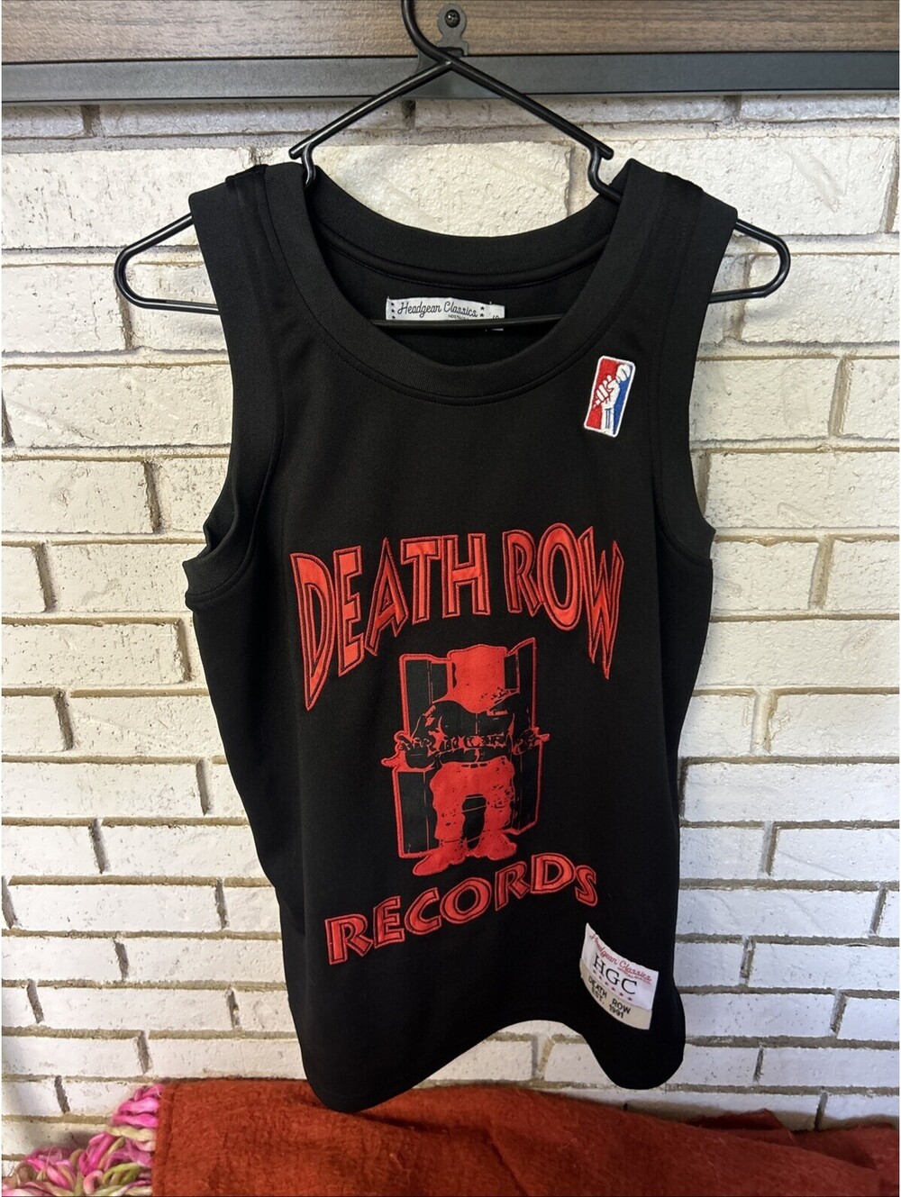 Death Row Records Black and Red Basketball Jersey #91 Size S